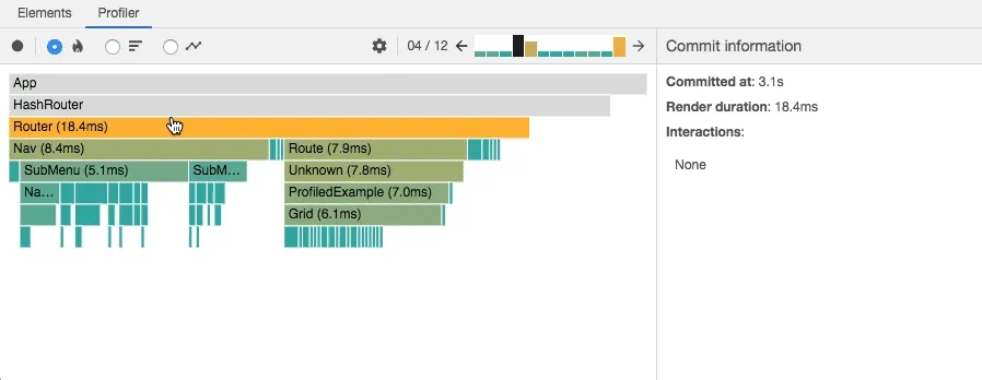 React Profiler Tab
