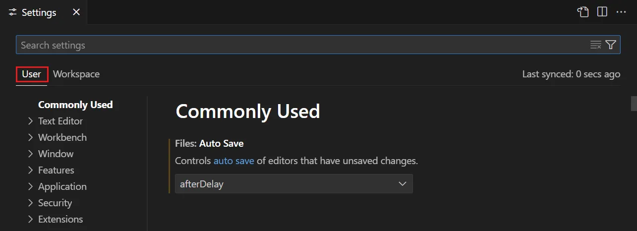 VS Code Einstellungen